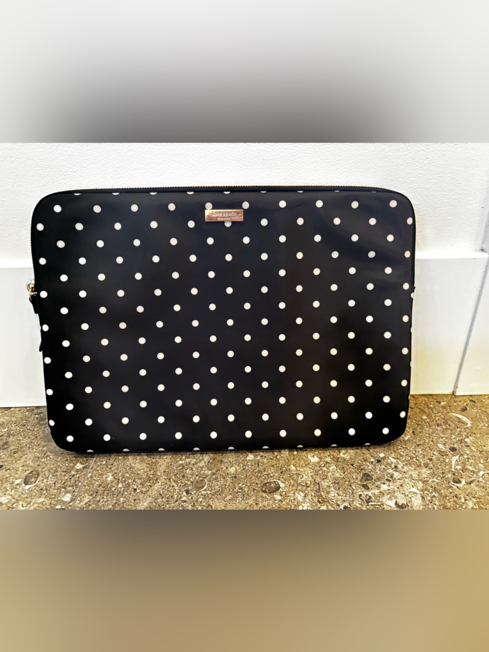 Kate Spade Black Polka Dot laptop case.